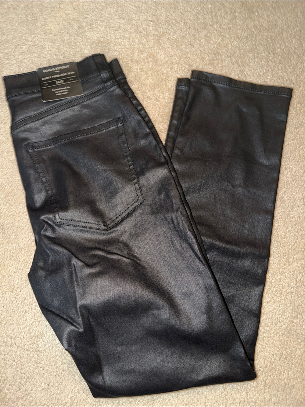Banana Republic Black curvy high-rise slim 26/2 curved through the hip and thigh